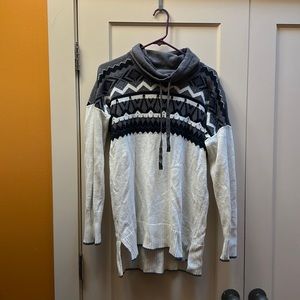 Warm, cozy fair isle style, tunic length sweater